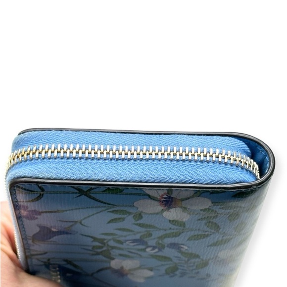 Gucci Nymphae Limited Edition Azure Shanghai Blue Zip Around Wallet NEW - Picture 4 of 8
